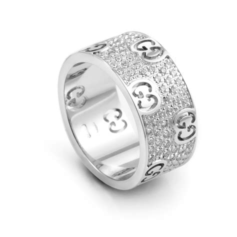 gucci icon ring white gold|gucci icon 18k ring.